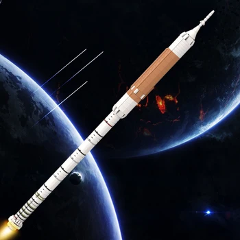 MOC ארס אני רקטות בשטח 1:110 מידה לבנים לחקור רכב שיגור לווין חללית בניין ילדים צעצוע מתנת יום הולדת.