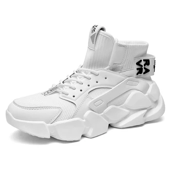 נעלי כדורסל גברים עיצוב סוליות עבות ריצה כושר חיצוני לנשימה נעלי ספורט גברים נעלי ספורט גודל 12 גובה הגדלת