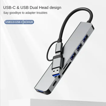 מתאם USB Type C כדי HDM-תואם RJ45 5 6 8 11 יציאות רציף עם משטרת TF SD AUX Usb Hub 3 0 מפצל עבור ה-MacBook Air מחשב האב.