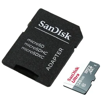 128gb Sandisk ultra microsd xc כרטיס זיכרון עם מתאם/Class 10/ 80 mb/s