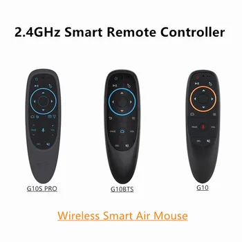 G10S PRO/G10BTS/G10 2.4 G אלחוטי חכם עכבר אוויר טלוויזיה תיבת IR למידה מרחוק בקר תאורת רקע שליטה קולית חש