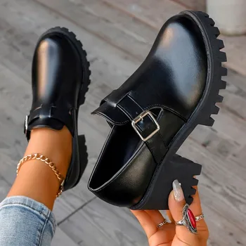 נעלי נשים קלאסי בינוני עקבים לוליטה אביב קיץ בנות השחור מקרית פאנק עם העקבים פלטפורמת 2024 חדשה משאבות בטלן אלגנטי