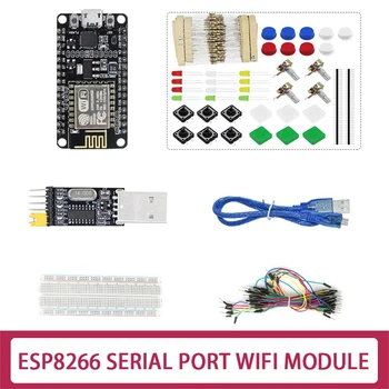 ESP8266 CP2102 Nodecu Lua V3 ESP-12E שחור פיתוח לוח +רכיב החבילה+USB יציאה טורית מודול+65 ' אמפר+לחם לוח