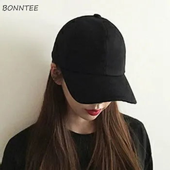 כובעי בייסבול נשים קוריאני סגנון מתכוונן היפ הופ יוניסקס מוצק מקרית נשים אופנתי פשוט כל התאמה שמשיה כובעים אופנתיים