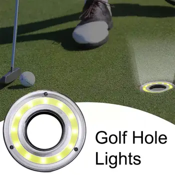 גולף חור אורות זוהרים LED זוהר מנורות זוהרות חור LED עבור כהה בלילה גולף לשחק אביזרים חיצונית מקורה קל למצוא S4K7