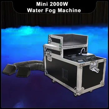 חדש מיני 2000W 2 ראשים מים נמוך מכונת ערפל שליטה מרחוק DMX לחתונה תקליטן דיסקו פסטיבל להראות מכונת עשן הבמה לוואי