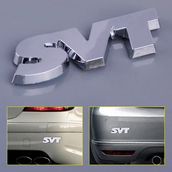 beler אוניברסלי כסף המכונית בצד האחורי תא המטען SVT לוגו סמל מדבקות תג מדבקה לקישוט, דבק עצמי עבור טויוטה BMW פולקסווגן פורד