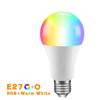 משנה בקרת Wifi חכם הנורה חכם הנורה חכם מנורת 9w Wifi Rgb+ לבן הנורה בבית אפליקציית שלט רחוק חדש E27