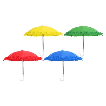 ילד צעצועים: 4pcs מטריות צילום אביזרים צבעוניים גשום לקישוט