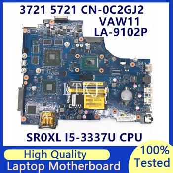CN-0C2GJ2 0C2GJ2 C2GJ2 Mainboard עבור Dell 3721 5721 מחשב נייד לוח אם עם SR0XL I5-3337U CPU VAW11 לה-9102P 100% נבדקו טוב