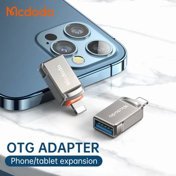 Mcdodo USB 3.0 ל-iPhone מתאם OTG עבור iPhone 14 13 12 11 Pro XS מקס לוח iPad כרטיס SD U דיסק הנתונים בכונן פלאש ממיר