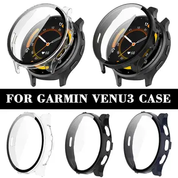 התיק + מגן מסך עבור Garmin Venu 3 / 3S זכוכית מחוסמת נגד שריטות הסרט פגוש מגן Case כיסוי אביזרים S4P7