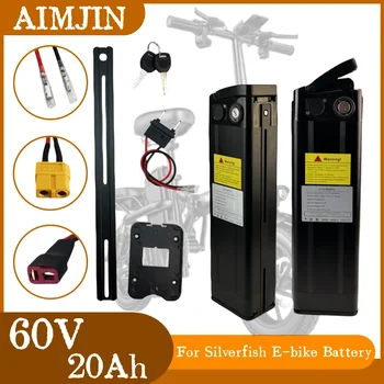 60V 20Ah Li-ion Battery Pack עבור דג כסף בסגנון חשמליות מתקפלות אופניים עם אלומיניום התיק נגד גניבה מנעול