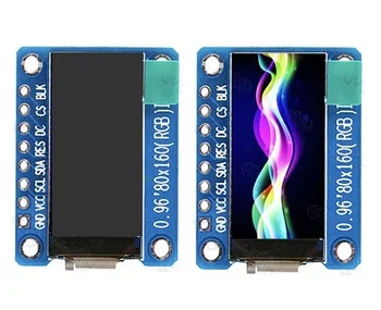 0.96 אינץ 80X160 IPS HD 65K LCD תצוגה בצבע מלא LCD SPI מודול ST7735 לנהוג 80 * 160 3.3 V ממשק SPI (לא OLED)
