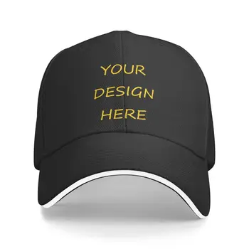 אישית את התמונה שלך לוגו טקסט הדפסה כובע בייסבול הגנה מפני שמש גברים נשים מתכוונן העיצוב שלך כאן DIY אבא כובע קיץ