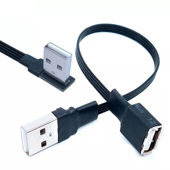 USB 2,0 EINE weibliche לוח montieren zu USB עין מאן Bis Unten Rechts קישורים 90 ° abgewinkelt stecker verlängerung טלוויזיה בכבלים