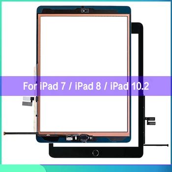 עבור iPad 7 10.2 2019 A2197 A2198 iPad 8 2020 A2428 A2429 A2430 מסך מגע לוח דיגיטלית חיישן זכוכית מסך מגע לחצן הוסף