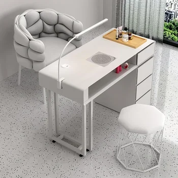 נייד, טכנאית ציפורניים שולחן מודרני סלים מעצב שולחן מניקור ציפורניים אספן אבק Schminktisch סלון יופי אביזרים MQ50NT