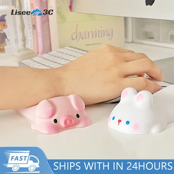חמוד כף היד לנוח כרית תמיכה בעכבר מחשב נייד היד לנוח על שולחן ארגונומי Kawaii ציוד משרדי לאט עולה רך, צעצועים