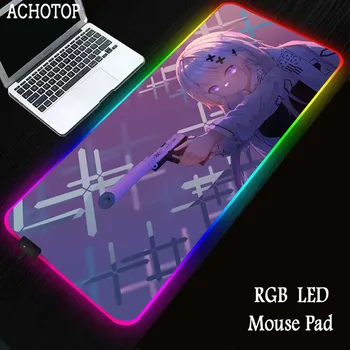 CSGO גיימר משטח עכבר RGB Mousepads נועלים את קצה מחצלת עכבר Gaming Mousepad LED מקלדת רפידות XXXL אנטי להחליק משטח Tapis דה סוריס