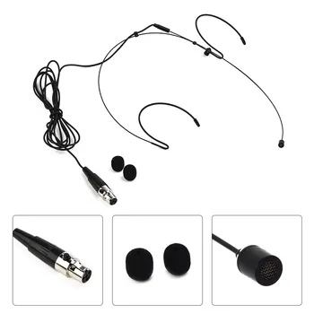 1×כפול Earhook אוזניות מיקרופון-Headworn המיקרופון על Sennheiser - אלחוטית עם 2×מיקרופון מכסה