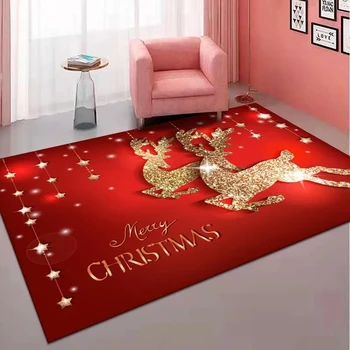 חג המולד אייל, השטיח בסלון עיצוב הבית ספה שולחן גדול שטיחים שטח השינה אנטי להחליק שטיח הרצפה במסדרון מרפסת שטיח