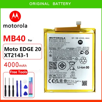 100% מקוריים של מוטורולה MB40 סוללה למוטורולה הקצה 20 XT2143-1 4000mAh באיכות גבוהה קיבולת Batteria + כלים חינם