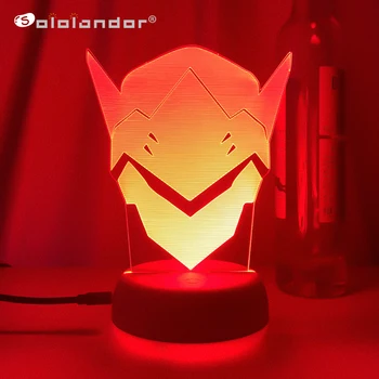 Overwatches אוו משחק דמות שימאדה הגינג ' י 3D מנורות Led RGB אורות ליל מתנת יום הולדת לחבר המשחקים המיטה בחדר שולחן צבעוני עיצוב