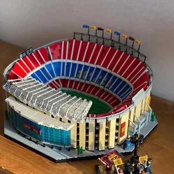 Camp Nou Stadium דגם ברצלונה האצטדיון תואם 10284 העיר ברחוב להציג מודל אבני בניין לבנים ילד צעצוע מתנות