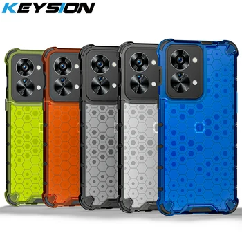 KEYSION Shockproof Armor Case for Oneplus Nord 2T 5G סיליקון + מחשב חלת דבש Phone back cover for OnePlus 1+ נורד ' לסה 