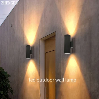 קישוט הגן 10W 20W 30W AC85 כדי 265V LED אור הקיר פעמיים עם הראש בקיר אור על מקורה מרפסת חיצונית רחוב נתיב תאורה