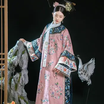 5 צבעים מלא רקמה Nanya להגדיר שושלת צ ' ינג Gege Cheongsam שמלת כבד הפילגש המלכותית הגלימה בסגנון סיני אימפריאלי Hanfu