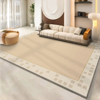 בסגנון צרפתי מעובה קטיפה שטיחים שטח גדול קישוט חדר השטיח אור יוקרה השינה שטיח פשטות מרפסת החלקה, שטיחים