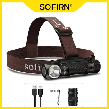 Sofirn SP40 LED פנס XPL2 1200lm 18650 USB C נטענת פנס 18350, פנס מחוון חשמל, מגנט הזנב