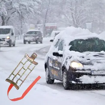 Universal Anti Slip קוצים החורף גלגל רכב שרשראות הכביש שלג שרשרת על צמיגי מכונית אבטחה נהיגה שרשרות שלג על מכוניות שטח