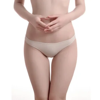נשים כותנה נמוך המותניים התחתונים חצי עטוף היפ T-מחרוזת מכנסיים אלסטיות גבוהה