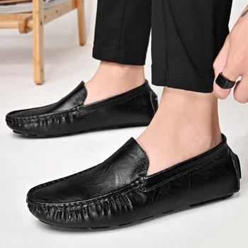אחי נעליים להחליק על מסיבת נהיגה מוקסינים נעלי אמיתי עור לגברים נעלי שמלה נעלי אופנה גברית נעלי גברים נעליים מזדמנים