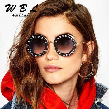 WarBLade 2019 אופנה חדשה בציר סיבוב משקפי שמש נשים מעצב מותג שיפוע גוונים משקפי שמש נקבה UV400 חם
