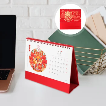סינית מסורתית לוח השנה משרד השולחן עומד מתכננת שולחן עבודה עיצוב המשרד לעסקים לעבוד שעון לוח שנה