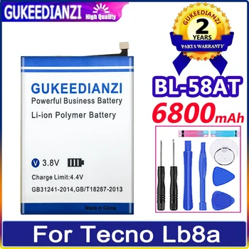 GUKEEDIANZI סוללה BL-58AT 6800mAh על Tecno Lb8a טלפון נייד Bateria