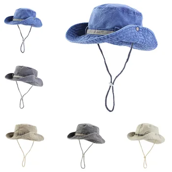 דיג כובע הגנה מהשמש בקיץ מזדמן פנמה קמפינג טיולי הליכה כובעים נגד השמש UV כובע הרים כובע לגברים נשים חיצונית הכובע