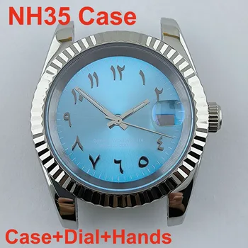 NH35 מקרה ערבית לחייג 36mm/39mm שעון ספיר זכוכית גברים לצפות NH35/NH36 תנועת השעון אביזרים תיקון כלי