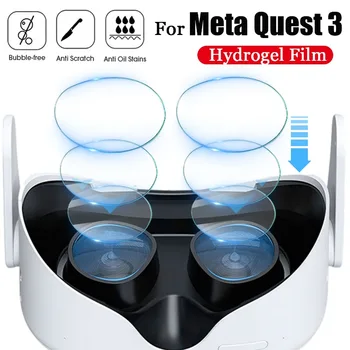 ברור סרט מגן על מטא Quest 3 לובש קסדת VR עדשת מגן HD רך TPU Anti-scratch סרט Meta Quest3 לא זכוכית