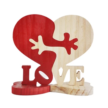 2PCS עץ לב אוהב קישוט להגדיר ערכת עץ קישוט ערכת מתנה ליום האהבה-עץ לב אוהב