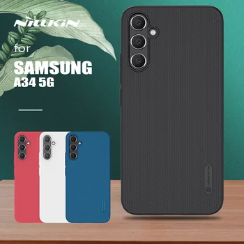 Nillkin עבור Samsung Galaxy A34 5G מקרה סופר חלבית מגן דק חזק PC כיסוי אחורי עבור Samsung Galaxy A34 5G מט מקרה