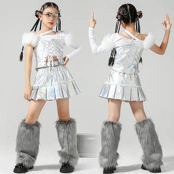 טכנולוגיה הגיוני סילבר ג ' אז לרקוד בגדים בנות המסלול הצג תלבושות במה היפ הופ Dancewear פסטיבל בגדים DL11294