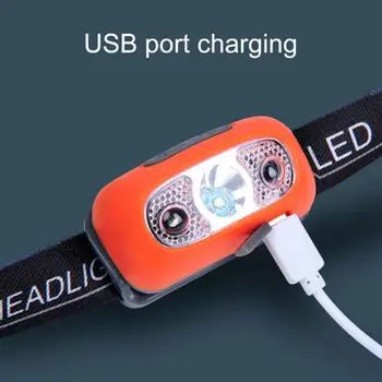 עוצמה 1000LM פנס LED נטענת USB פנס הגוף חיישן תנועה פנס קמפינג מנורה פנס אור הראש