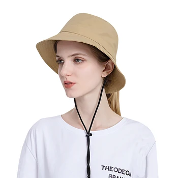 נשים קיץ קיפול דלי כובע עם הקוקו חור חוף הולידיי ליידי אביב באולינג הגנה מהשמש כובע קלאסי חיצוני פלטה