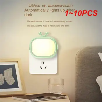 1~10PCS מקור אור Led קיר Plug-in סוג חיסכון באנרגיה מתג הגדרת זמן לחבר ולהשתמש חכם בשליטת אור