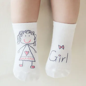 בייבי בנות בנים קריקטורה גרביים החלקה כותנה לפעוטות הרצפה גרביים 0-4Y